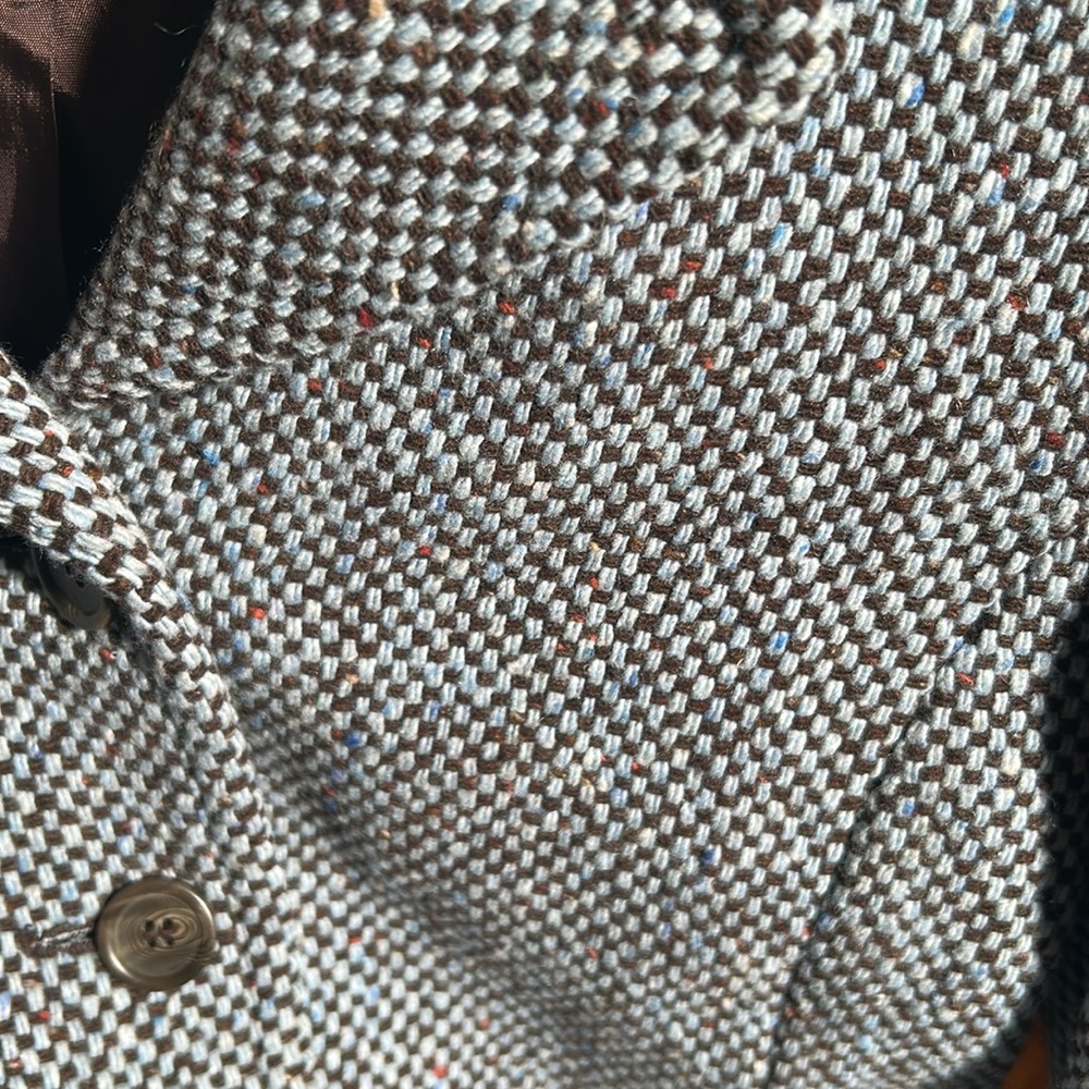 H&M Women's Light Blue & Brown Winter Coat - Size 12 - Picture 11 of 11